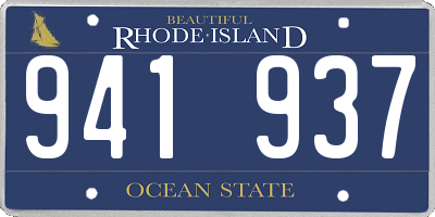 RI license plate 941937