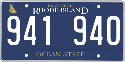 RI license plate 941940