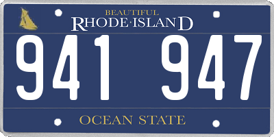 RI license plate 941947