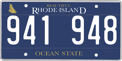 RI license plate 941948