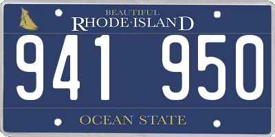 RI license plate 941950