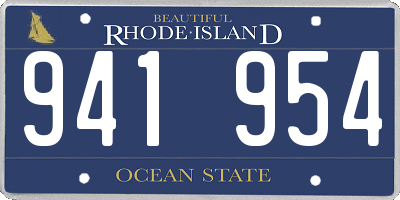 RI license plate 941954