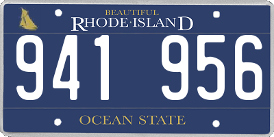 RI license plate 941956