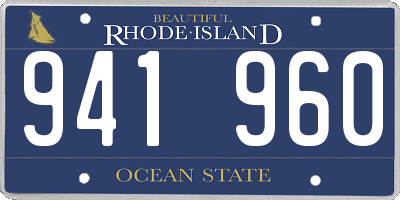RI license plate 941960