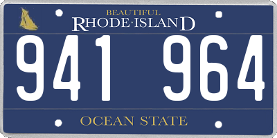 RI license plate 941964