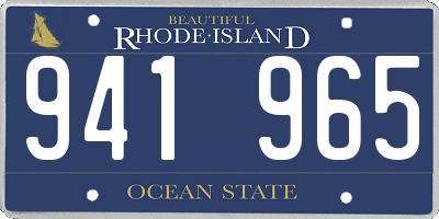 RI license plate 941965