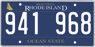 RI license plate 941968