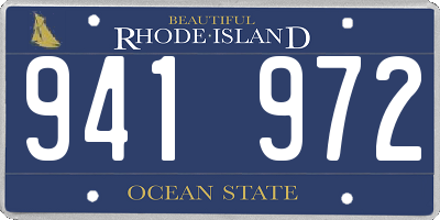 RI license plate 941972