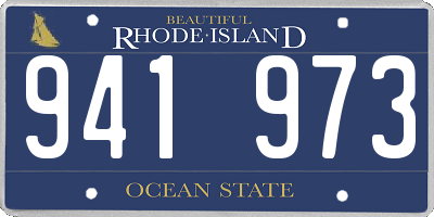 RI license plate 941973
