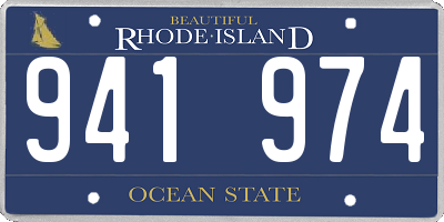 RI license plate 941974