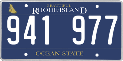 RI license plate 941977