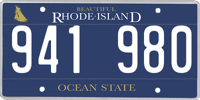RI license plate 941980