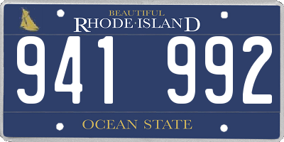RI license plate 941992