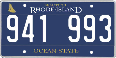 RI license plate 941993