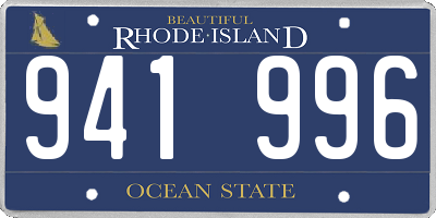 RI license plate 941996