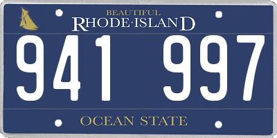 RI license plate 941997