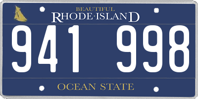 RI license plate 941998