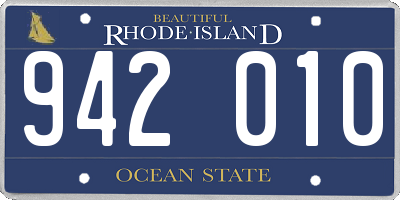 RI license plate 942010