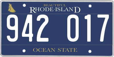 RI license plate 942017
