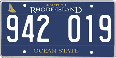 RI license plate 942019