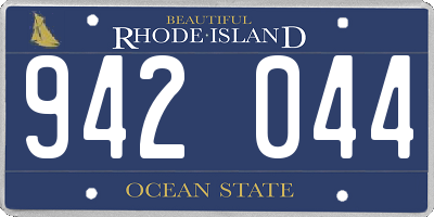 RI license plate 942044