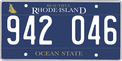 RI license plate 942046