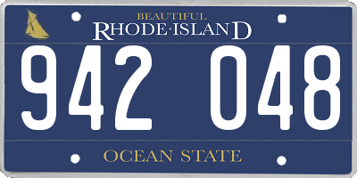 RI license plate 942048