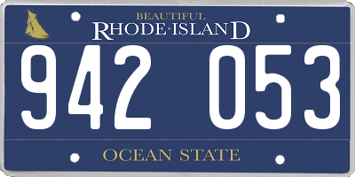 RI license plate 942053