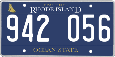 RI license plate 942056