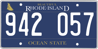 RI license plate 942057