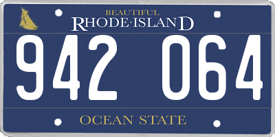 RI license plate 942064
