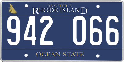 RI license plate 942066
