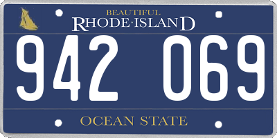RI license plate 942069