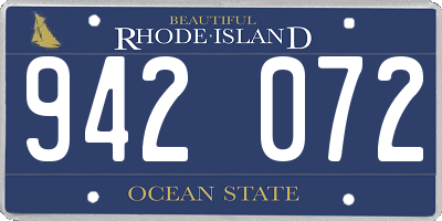 RI license plate 942072