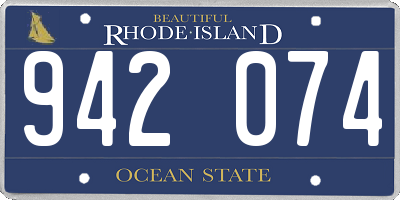 RI license plate 942074