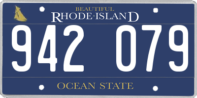RI license plate 942079