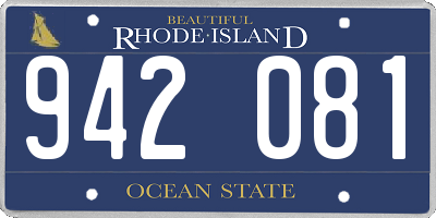RI license plate 942081
