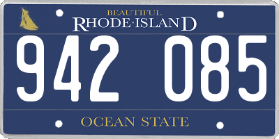 RI license plate 942085