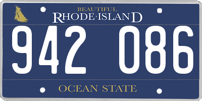 RI license plate 942086