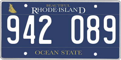 RI license plate 942089
