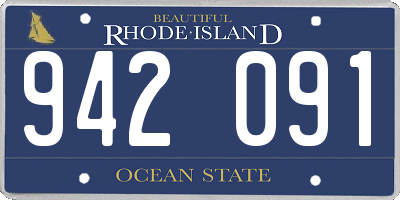 RI license plate 942091