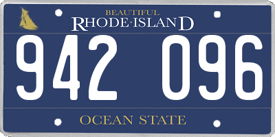 RI license plate 942096
