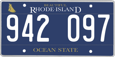 RI license plate 942097