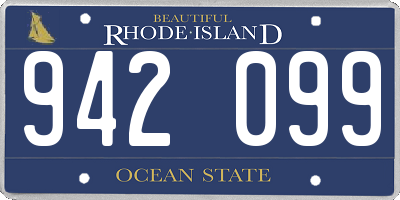 RI license plate 942099
