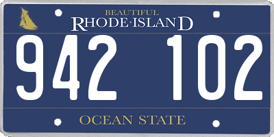 RI license plate 942102