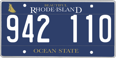 RI license plate 942110