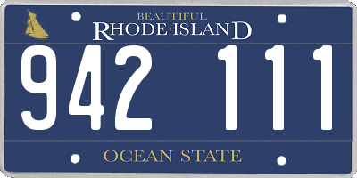 RI license plate 942111