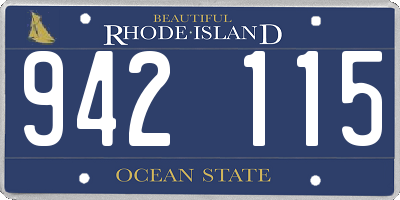 RI license plate 942115