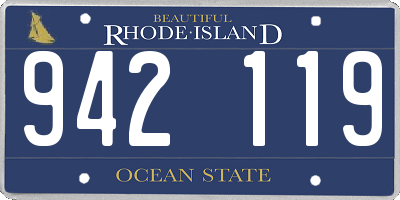 RI license plate 942119