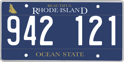 RI license plate 942121
